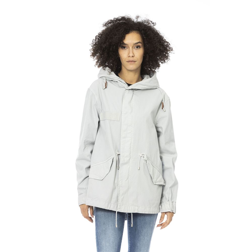 Mr&Mrs Italy Silberne Baumwolljacke für Frauen